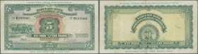 Southwest Africa: 5 Pounds 1954 P. 3c, seldom offered note, used with folds and light creases, no holes or tears, no repairs, nice colors, condition: ...
