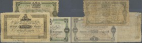 Sweden: set with 3 Banknotes 32 Skilling 1836, 1 Riksdaler 1864 (in F with annotations, some folds and lightly stained) and 1 Riksdaler 1875 (in F wit...
