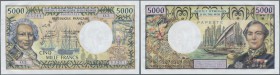 Tahiti: 5000 Francs ND P. 28d in condition: UNC.