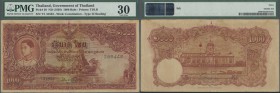 Thailand: 1000 Baht ND(1939) P. 38, rare note, PMG graded 30 VF.