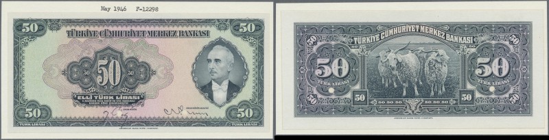 Turkey: Türkiye Cümhuriyet Merkez Bankası 50 Lirasi L.1930 (1942-47) front and b...