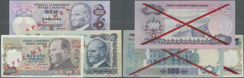 Turkey: set of 15 different Specimen banknotes containing the following Pick num...