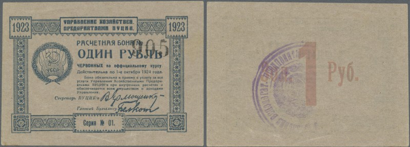 Ukraina: 1 Ruble 1923 P. S299 in condition: aUNC.