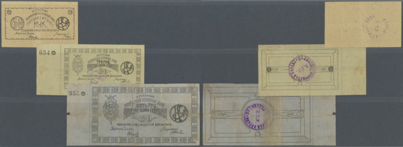 Ukraina: Set of 3 notes Kupiansk Treasury (Купянское Уҍздное Казначейство )conta...