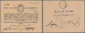 Ukraina: Community of City of Ternopil (Громади мiста Тернополя), 2 Hriven 1919 K.5.79.1, in condition: aUNC.