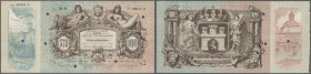 Ukraina: Gmina miasta Lwowa, 100 Koron 1915 K.14.2.NL with 3 vertical and one horizontal folds, bank cancellation holes, no tears, strong original pap...