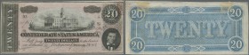 United States of America - Confederate States: 20 Dollars February 17th 1864, P.69, vertically folded, some minor spots and traces of tape on back. Co...