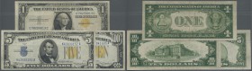 United States of America: very nice set with 3 Banknotes of the Yellow seal series for Military use in North Africa & Sicily containing 1, 5 and 10 Do...