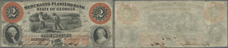 United States of America: Georgia, The Merchants and Planters Bank 2 Dollars 185...