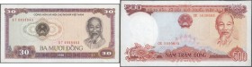 Vietnam: set of 72 banknotes containing 18x 30 Dong 1981 P. 78, 21x 50 Dong 1985 P. 85A and 33x 500 Dong 1985 P. 87, all in condition from F to VF+, n...