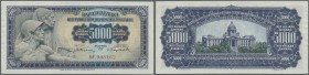 Yugoslavia: 5000 Dinara 1955 w/o plate number, P.72a in excellent condition with a few tiny paper irritations, otherwise perfect: XF+