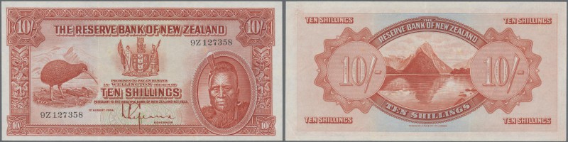 New Zealand: 10 Shillings 1933 P. 154 in very exceptional condition, with only a...