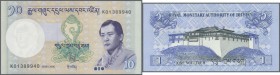 Bhutan: 1985/2006 (ca.), ex Pick 12-29, quantity lot with 344 Banknotes in good to mixed quality, sorted and classified by Pick catalogue numbers, ple...