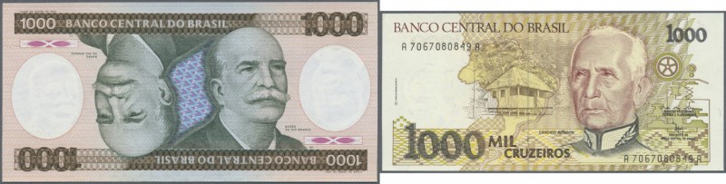 Brazil: 1981/1993 (ca.), ex Pick 201-133, quantity lot with 596 Banknotes in goo...