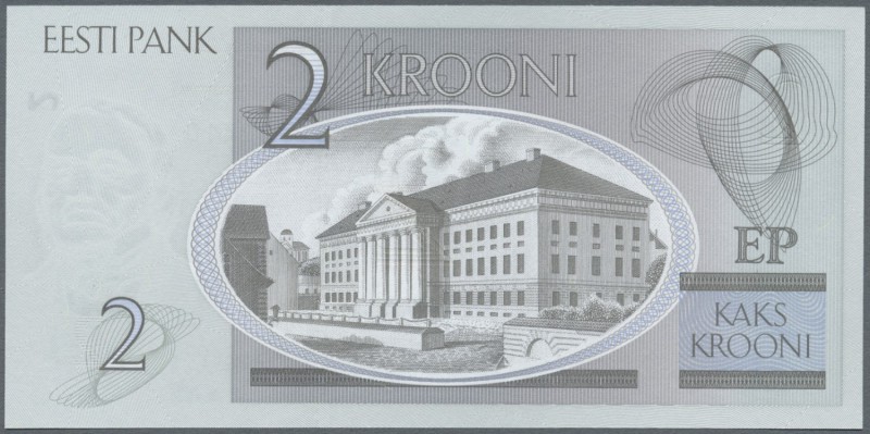 Estonia: 2006/2007 (ca.), ex Pick 85-85b, quantity lot with 163 Banknotes in goo...