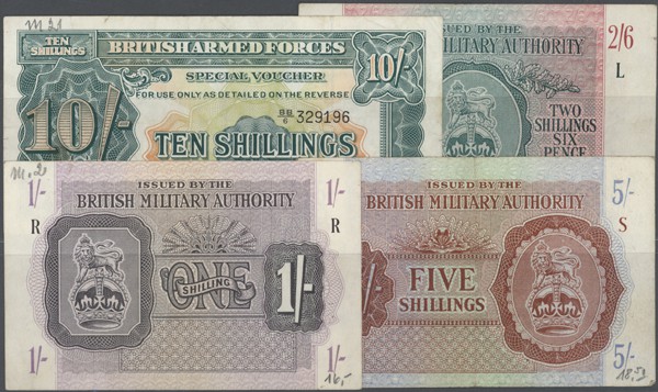 Great Britain: set with 15 Banknotes BAF including the 2 Shillings 6 Pence, 1 an...
