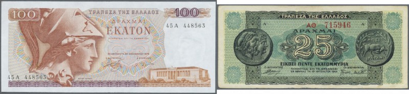 Greece: 1939/1940 (ca.), ex Pick 107-315, quantity lot with 1472 Banknotes in go...
