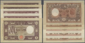 Italy: Largest set ever offered of 34 mostly differenty types of 1000 Lire Banknotes, large size, ranging from 1942 to 1948, from Pick 62 to 81, from ...