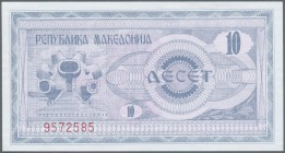 Macedonia: 1992, Pick 1, quantity lot with 173 Banknotes in good to mixed quality, sorted and classified by Pick catalogue numbers, please inspect