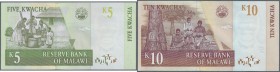 Malawi: 1997/2004 (ca.), ex Pick 36-51, quantity lot with 137 Banknotes in good to mixed quality, sorted and classified by Pick catalogue numbers, ple...