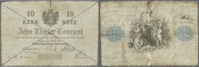 Deutschland - Altdeutsche Staaten: Anhalt-Dessauische Landesbank 10 Thaler Courant vom 01. Juni 1855 mit Entwertung, PiRi A21, P.S136. Äußerst seltene...