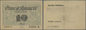 Deutschland - Alliierte Miltärbehörde + Ausgaben 1945-1948: SAAR: 1947/48, Gouvernement Militaire de la Sarre, Prime de Regularite, 10 Mark Notgeld-Gu...