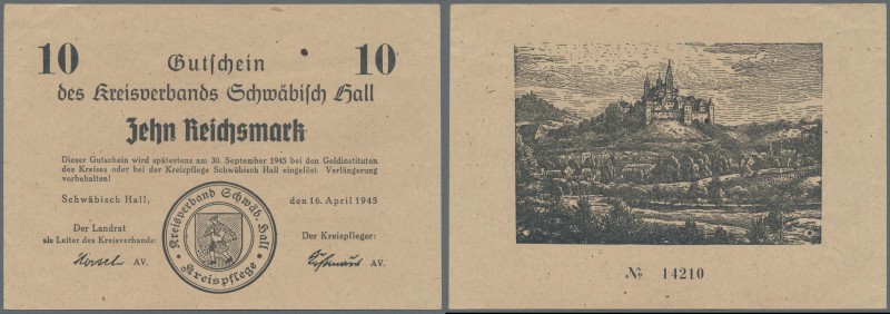 Deutschland - Alliierte Miltärbehörde + Ausgaben 1945-1948: Schwäbisch Hall, 16....