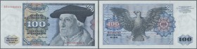 Deutschland - Bank Deutscher Länder + Bundesrepublik Deutschland: 100 DM 1970, Ersatznote Serie ”ZE”, Ro.273d in kassenfrischer Erhaltung: UNC