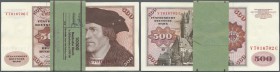 Deutschland - Bank Deutscher Länder + Bundesrepublik Deutschland: kleines Lot mit 5 fortlaufend nummerierten Banknoten zu 500 DM 1970, Ro.274a mit Ban...