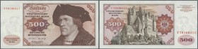 Deutschland - Bank Deutscher Länder + Bundesrepublik Deutschland: 2 x 500 DM 1970, Ro.274a mit leichtem senkrechten Mittelknick, sonst einwandfrei. Er...