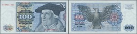 Deutschland - Bank Deutscher Länder + Bundesrepublik Deutschland: 100 DM 1977 Ersatznote Serie ”ZE”, Ro.278b, kleine Knicke am oberen Rand und bestoße...