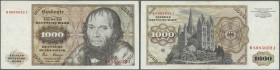 Deutschland - Bank Deutscher Länder + Bundesrepublik Deutschland: 1000 DM 1980, Ro.291a, hübsche gebrauchte Umlauferhaltung mit einigen Knicken und kl...