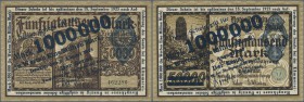 Deutschland - Nebengebiete Deutsches Reich: Danzig 1.000.000 Mark 1923 P. 22, in normaler Gebrauchserhaltung mit stärkerer Mittelfalte und weiteren Fa...