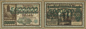 Deutschland - Nebengebiete Deutsches Reich: 5 Millionen Mark Danzig 1923, Überdruck auf 50.000 Mark, Ro.803 mit Bleistiftbeschriftungen am Rand, sonst...