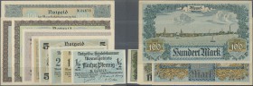 Deutschland - Nebengebiete Deutsches Reich: Memelgebiet : 1/2, 1, 2, 5, 10, 20, 50, 75, 100 Mark, 22.2.1922, vollständiger Satz von 9 Werten, Erh. I (...