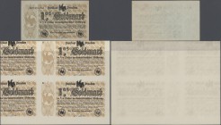 Deutschland - Länderscheine: 1,05 Goldmark = 1/4 Dollar Freistaat Preußen 1923 als Einzelnote in leicht gebrauchter Erhaltung und als Teil eines unges...