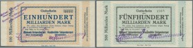 Deutschland - Notgeld - Bayern: Bad Tölz, Michael Steigenberger OHG, 100 Mrd., 500 Mrd. Mark, November 1923, Erh. II, 2 Scheine