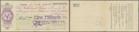 Deutschland - Notgeld - Bayern: Füssen, Volksbank, 50 Mio. Mark, 24.9.1923, 100 Mio. Mark, 6.10.1923, 1 Mrd. Mark, 2.11.1923, Eigenschecks, Erh. III -...