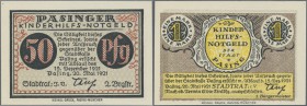 Deutschland - Notgeld - Bayern: Pasing, Stadt, Kinderhilfs-Notgeld, vs. 50 Pf., rs. 1 Mark, 20.5.1921, Druckprobe, Erh. I