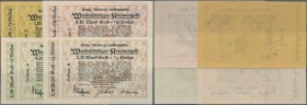 Deutschland - Notgeld - Berlin und Brandenburg: Jüterborg - Luckenwalde set mit 4 wertbeständigen Notgeldausgaben zu 0,42 Mark Gold = 1/10 Dollar, 1,0...