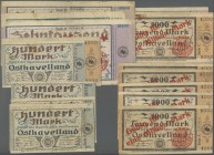 Deutschland - Notgeld - Berlin und Brandenburg: Nauen, Sparkasse des Kreises Osthavelland, 100 (6), 1000, 5000 Mark, 1.3.1923, 500 Tsd., 1 Mio. (11), ...