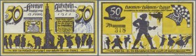 Deutschland - Notgeld - Bremen: Bremen, Bremer Bühnen Bazar, 50 Mark, 15.-16.2.1922, mit KN und Rundstempel, Erh. II-III