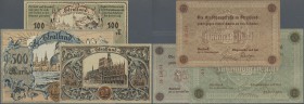 Deutschland - Notgeld - Mecklenburg-Vorpommern: Stralsund Stadthauptkasse, 50, 100 und 500 Mark 1922 in kassenfrischer Erhaltung (3 Stck.)