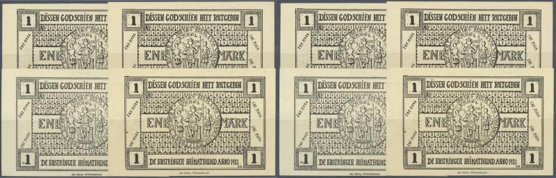 Deutschland - Notgeld - Niedersachsen: Rüstringen, Rüstringer Heimatbund, 4 x 1 ...