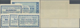 Deutschland - Notgeld - Pfalz: Haßloch, Bürgermeister, 1, 3, 5, 10, 50 DM, 1.5.1953, zinslose Darlehen über 10 Jahre für den Bau eines Schwimmbades, E...