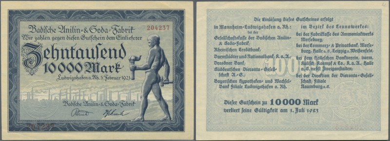 Deutschland - Notgeld - Pfalz: Ludwigshafen, Badische Anilin- und Soda-Fabrik, 1...