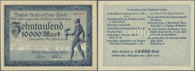 Deutschland - Notgeld - Pfalz: Ludwigshafen, Badische Anilin- und Soda-Fabrik, 10 000 Mark, 5.2.1923, Unterschriften Bueb - H. Schmitz, Erh. I-II