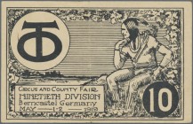 Deutschland - Notgeld - Rheinland: Berncastel, 90. Division, 10 TO, 1.-2.5.1919, Schein für ein Abschiedsfest von Soldaten der 90. Division, stammend ...