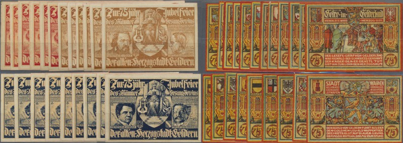 Deutschland - Notgeld - Rheinland: Geldern, Männergesangverein, 6 x 75 Pf., Seri...