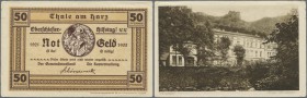Deutschland - Notgeld - Sachsen-Anhalt: Thale, Gemeinde, 96 Stück der postkartengroßen Scheine zu 50 Pf. mit rs. braunen Bildern, 1921, dabei ein Satz...